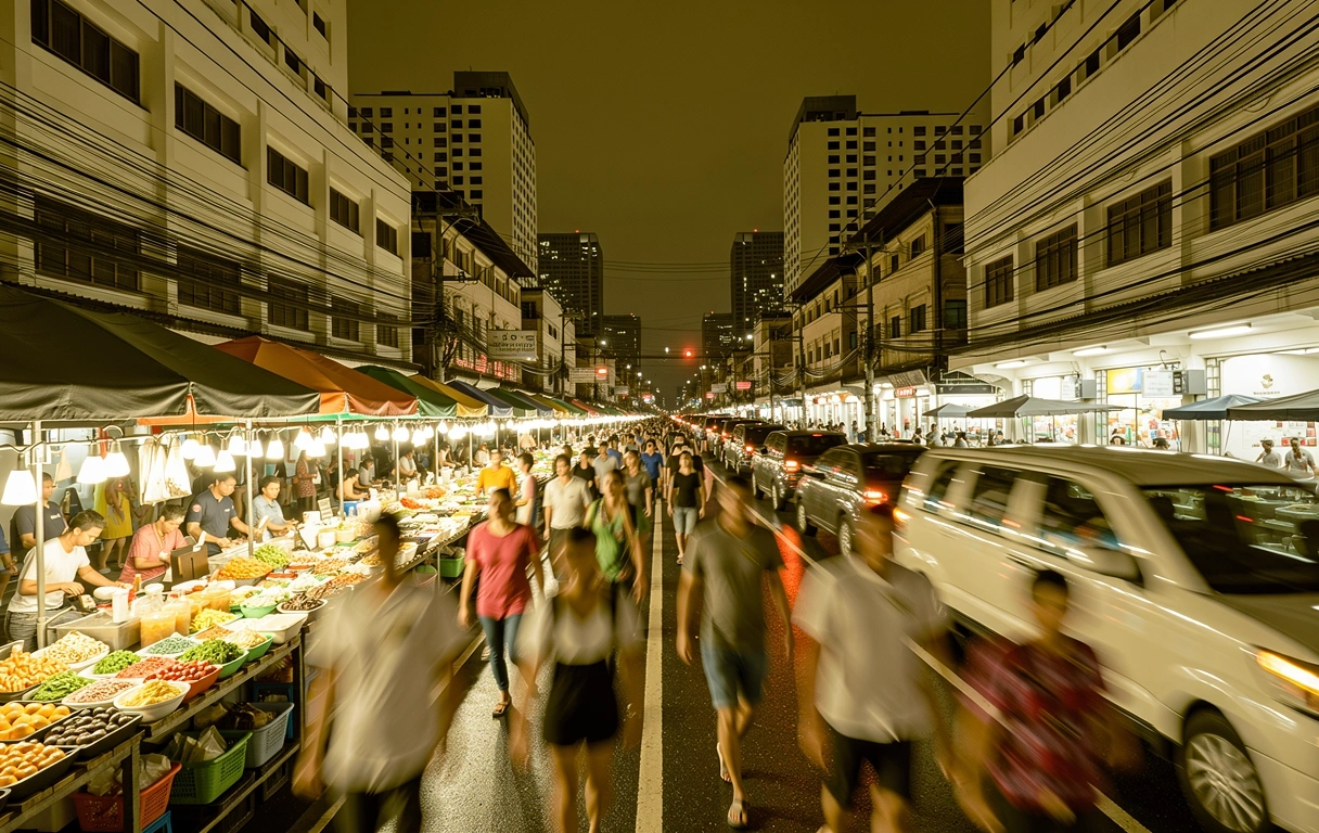 Kuala Lumpur street atmosphere