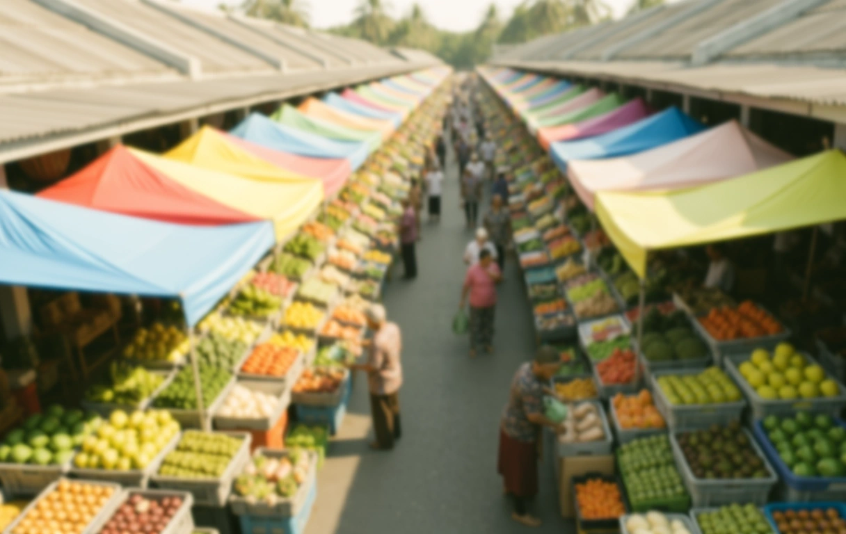 Malaysian neighborhood market background